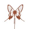 Gartenstecker Rost Schmetterling mit Wackelfeder verschiedene Größen