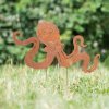 Gartenstecker Rost Octopus