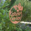 Gartenschild Rost rund Kräutergarten