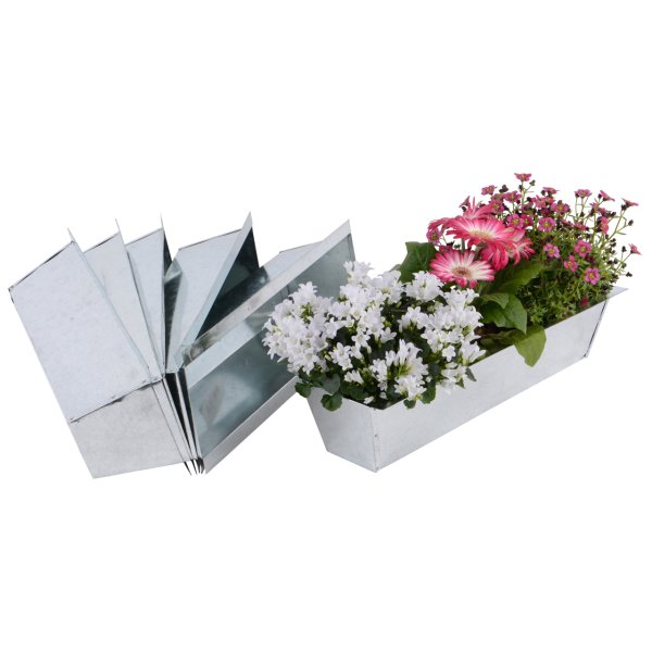 Blumenkasten Zink 38 cm für Europalette Pflanzkasten