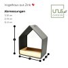 Vogelhaus Zink m Holzeinlage+Ring z hängen