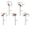 Gartenstecker Rost Ameisen im 5er Set