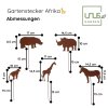 Gartenstecker Rost Afrika Tiere im 5er Set