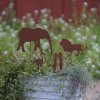 Gartenstecker Rost Afrika Tiere und Frauen im 4er Set