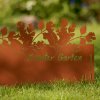 Beeteinfassung Rasenkante Rostoptik Blumen  28 ⌀ cm