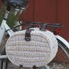 Fahrradkorb / Picknickkorb aus Weide oval für 2 Personen Weiß