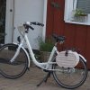 Fahrradkorb / Picknickkorb aus Weide oval für 2 Personen Weiß