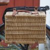 Fahrradkorb / Picknickkorb aus Weide eckig für 2 Personen