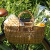 Fahrradkorb für hinten seitlich aus Weide mit Henkel